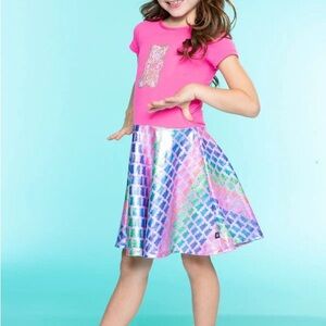 Super Soft Glitter Gummy Bear Short Sleeve Skater Dress